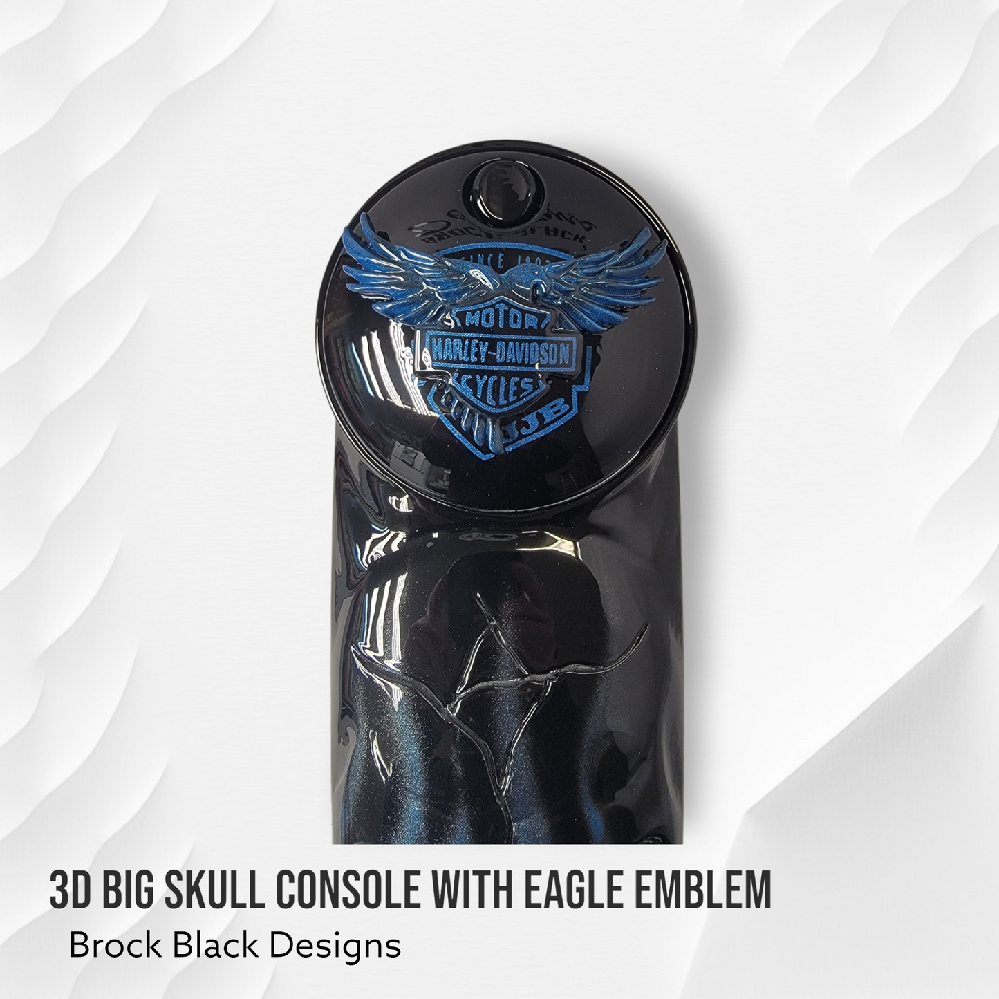 3D eagle, skull and flames themed console