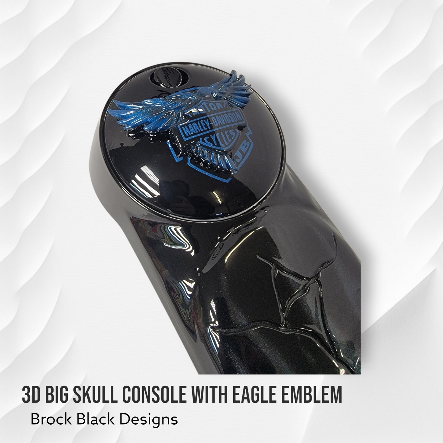 3D eagle, skull and flames themed console