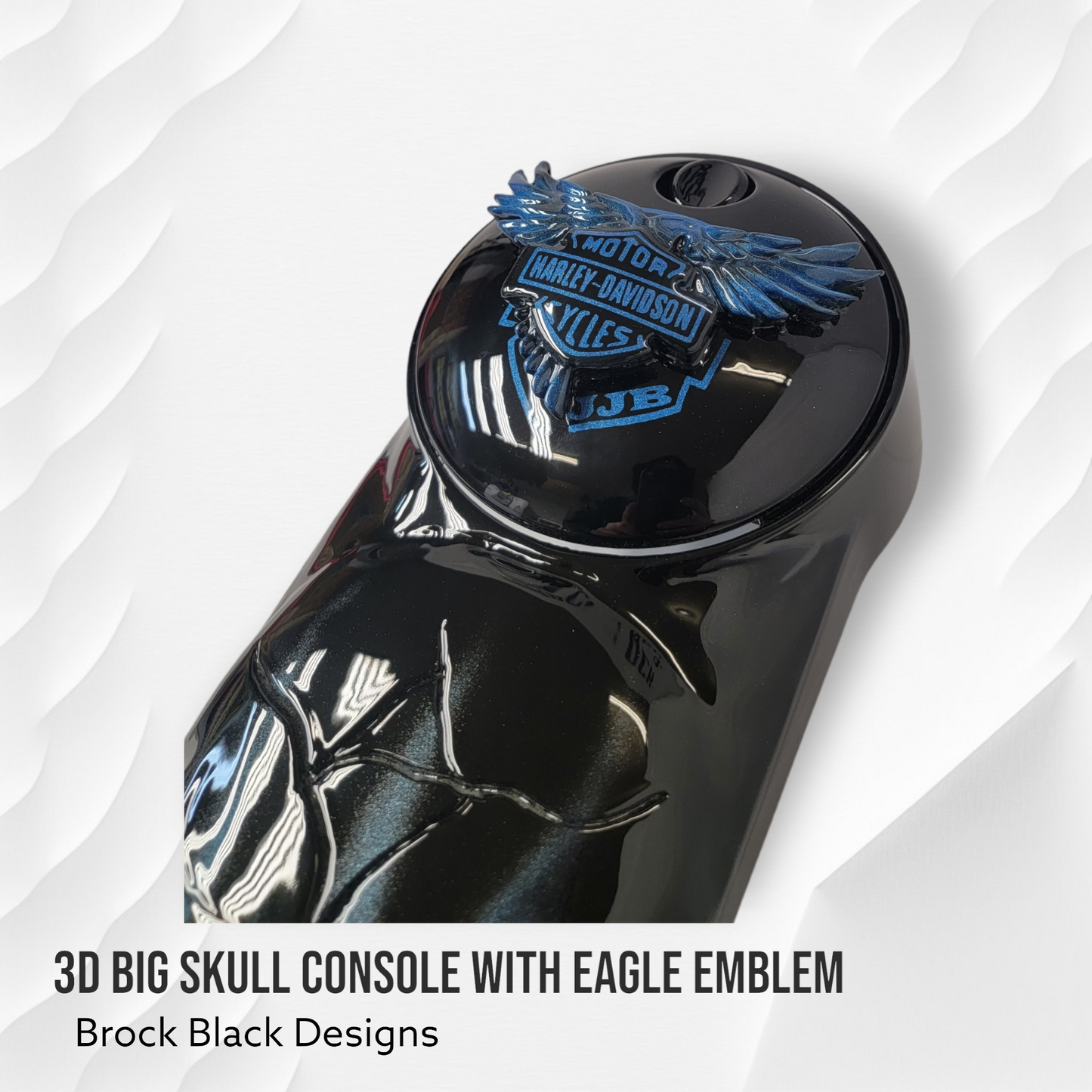 3D eagle, skull and flames themed console