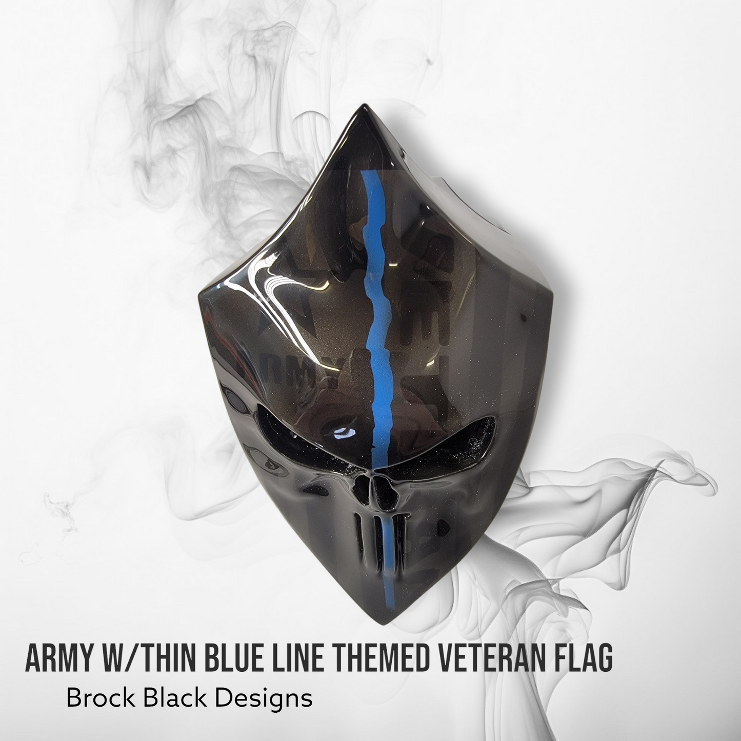 Thin blue line 3D Punisher with Army Veteran flag