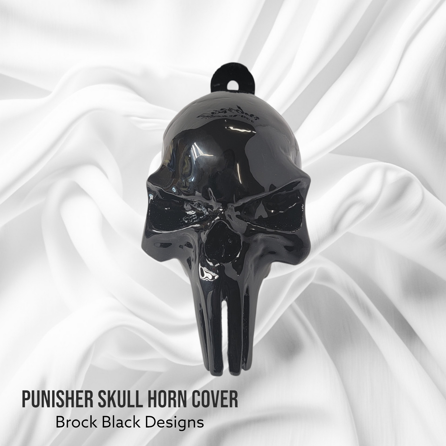 Punisher skull horn cover solid color