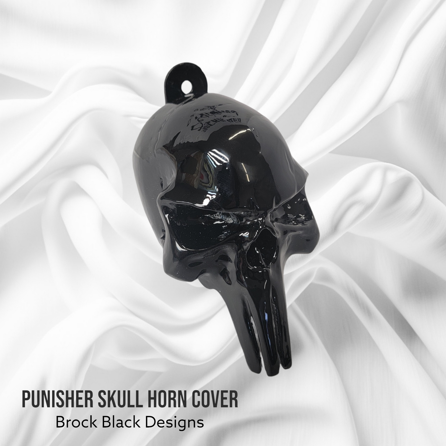 Punisher skull horn cover solid color