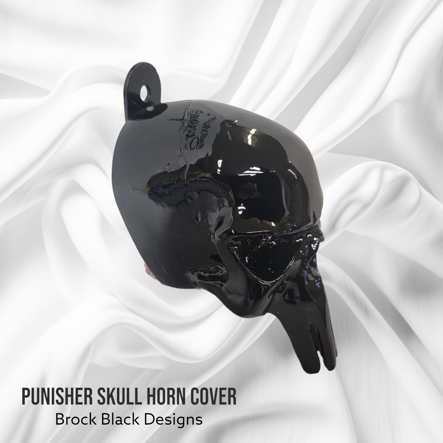 Punisher skull horn cover solid color