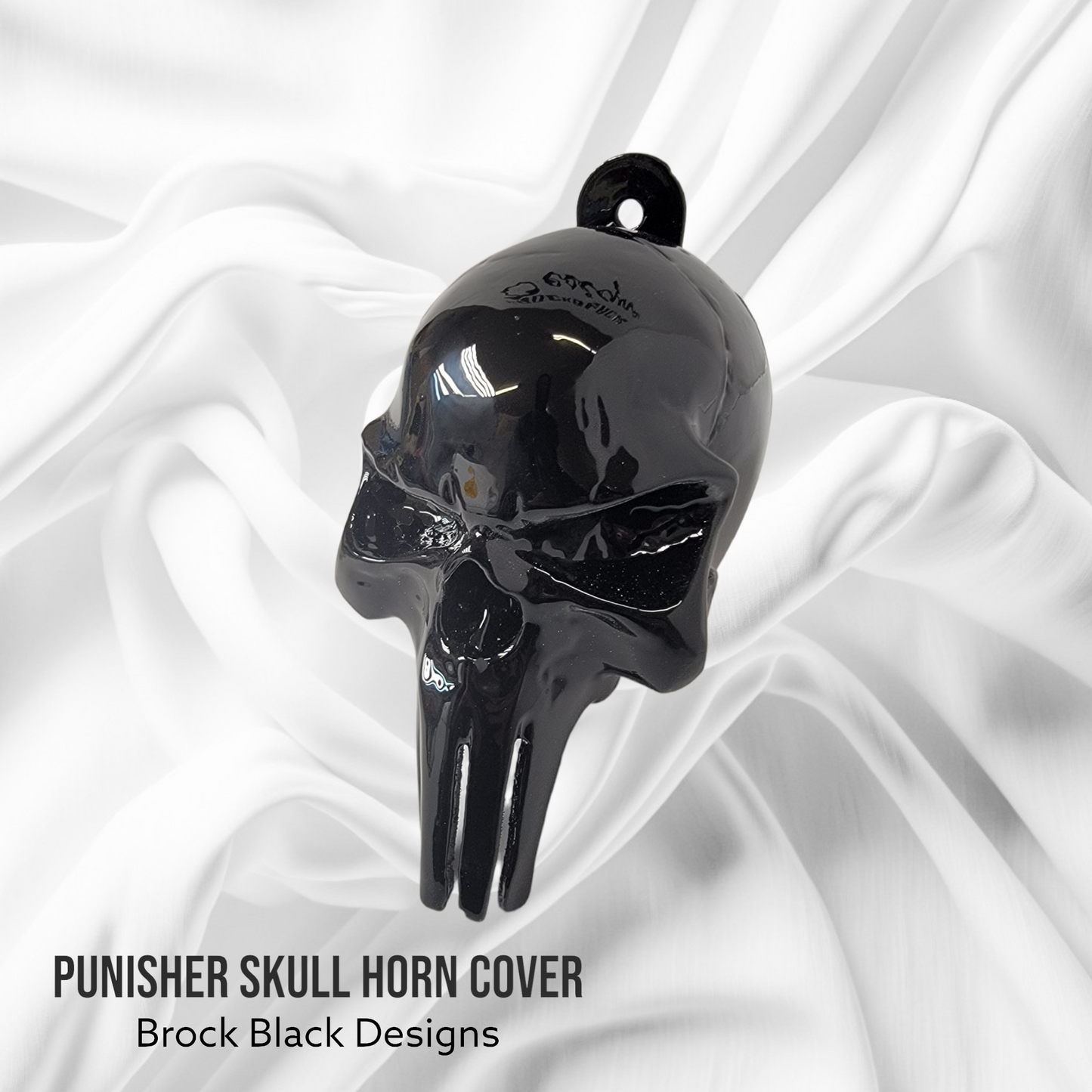 Punisher skull horn cover solid color