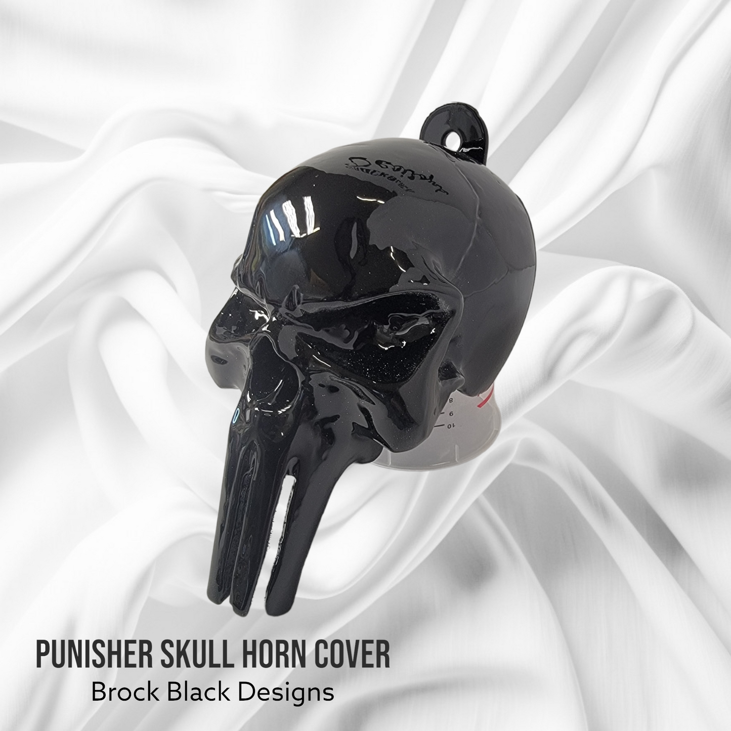 Punisher skull horn cover solid color