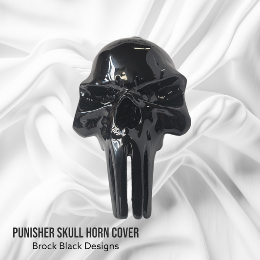 Punisher skull horn cover solid color