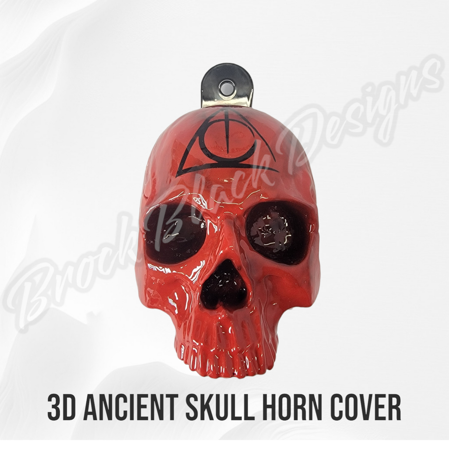 3D ancient skull chaos symbol horn cover