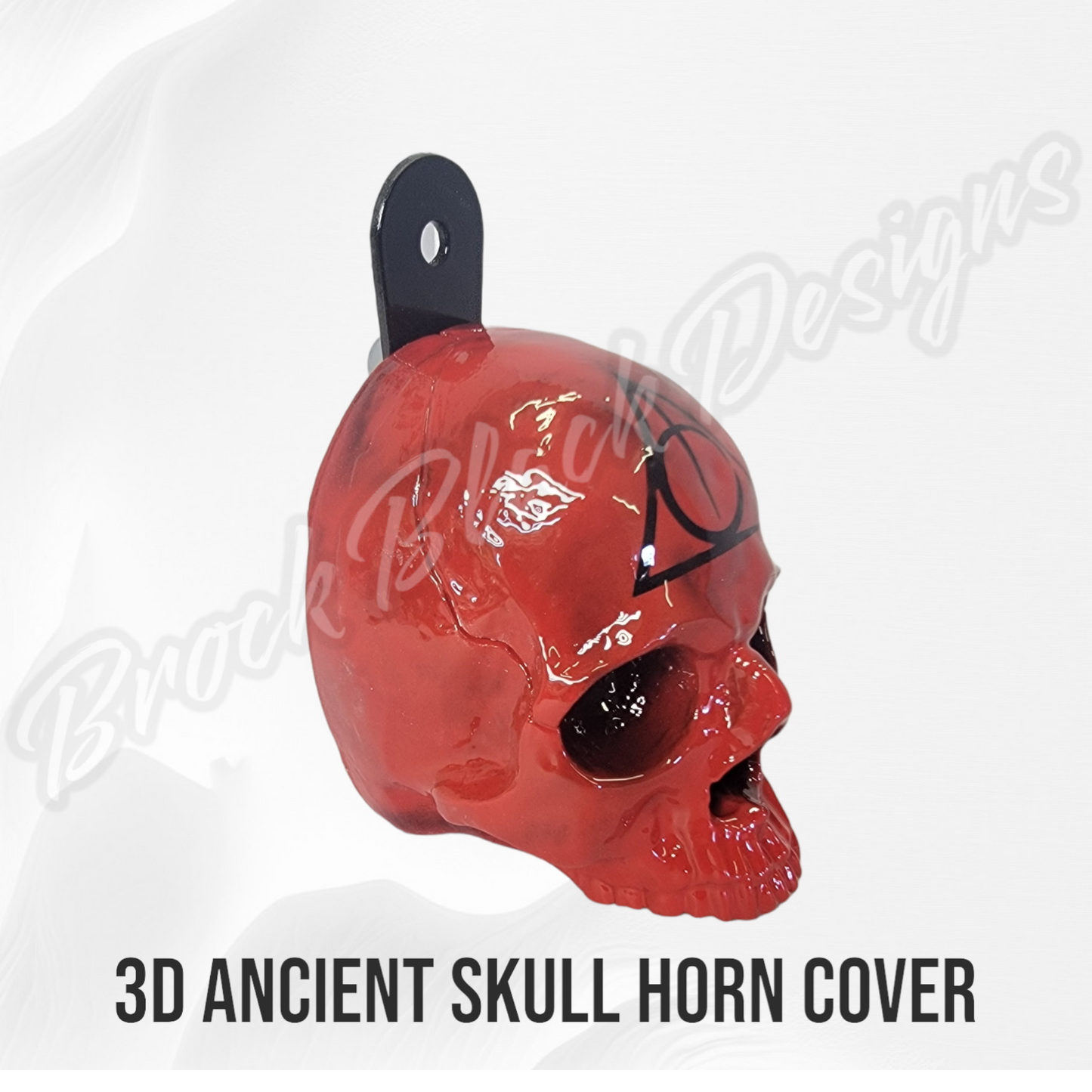 3D ancient skull chaos symbol horn cover
