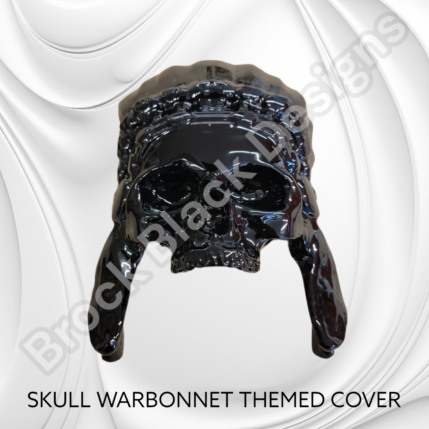 Skull warbonnet side-mounted horn cover