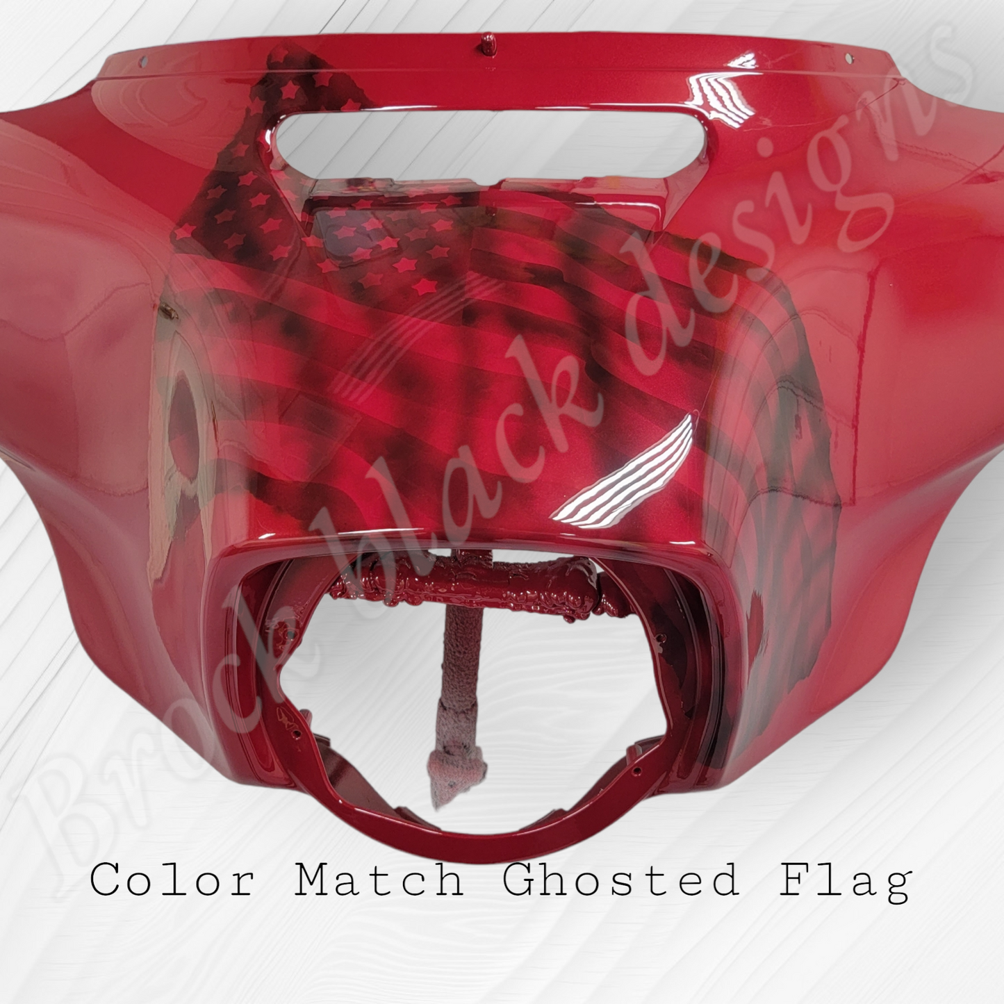 Fairing Ghosted tattered American flag