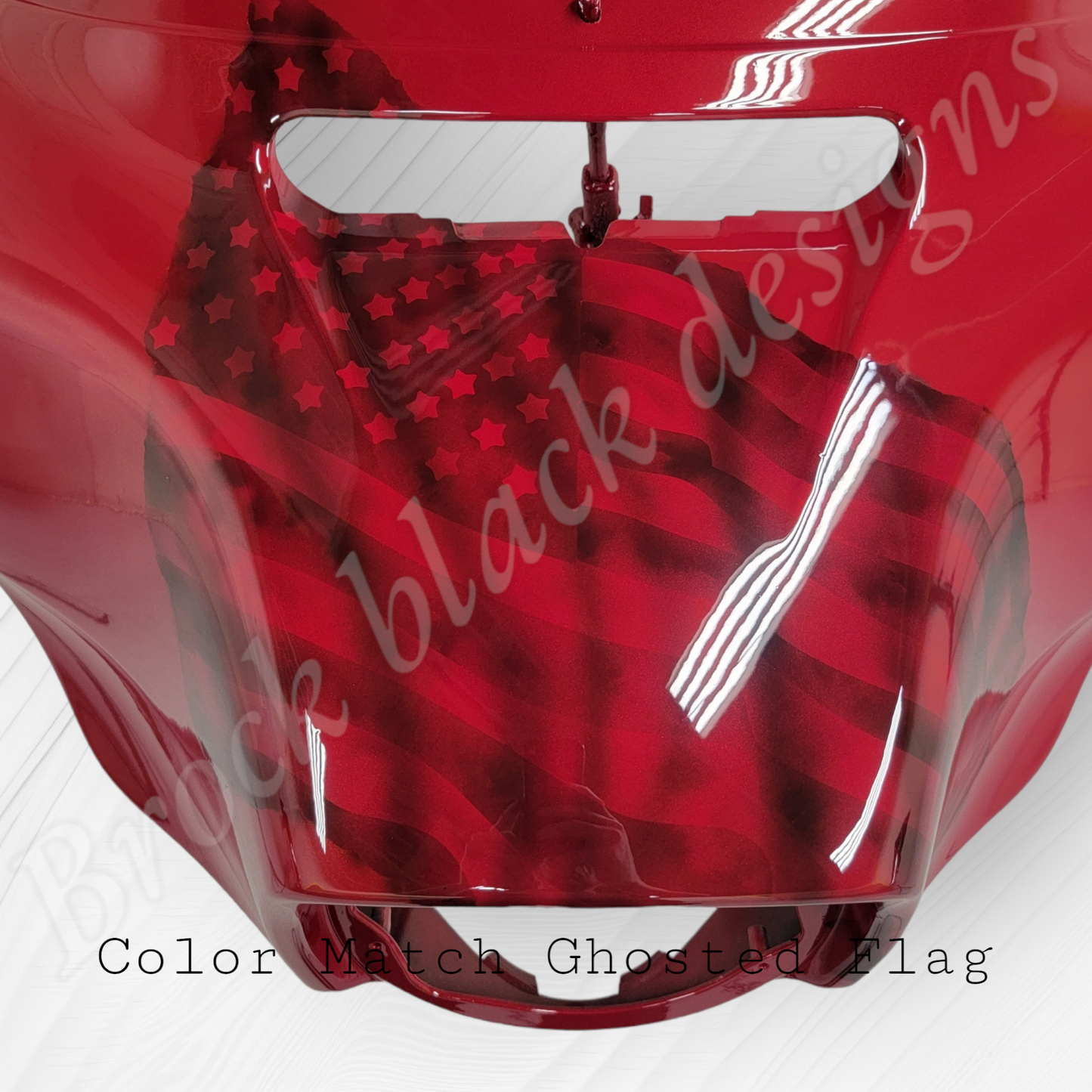 Fairing Ghosted tattered American flag