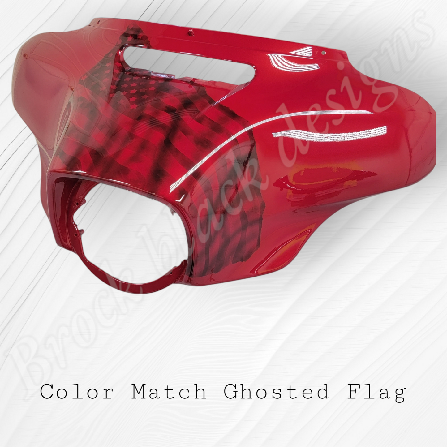 Fairing Ghosted tattered American flag