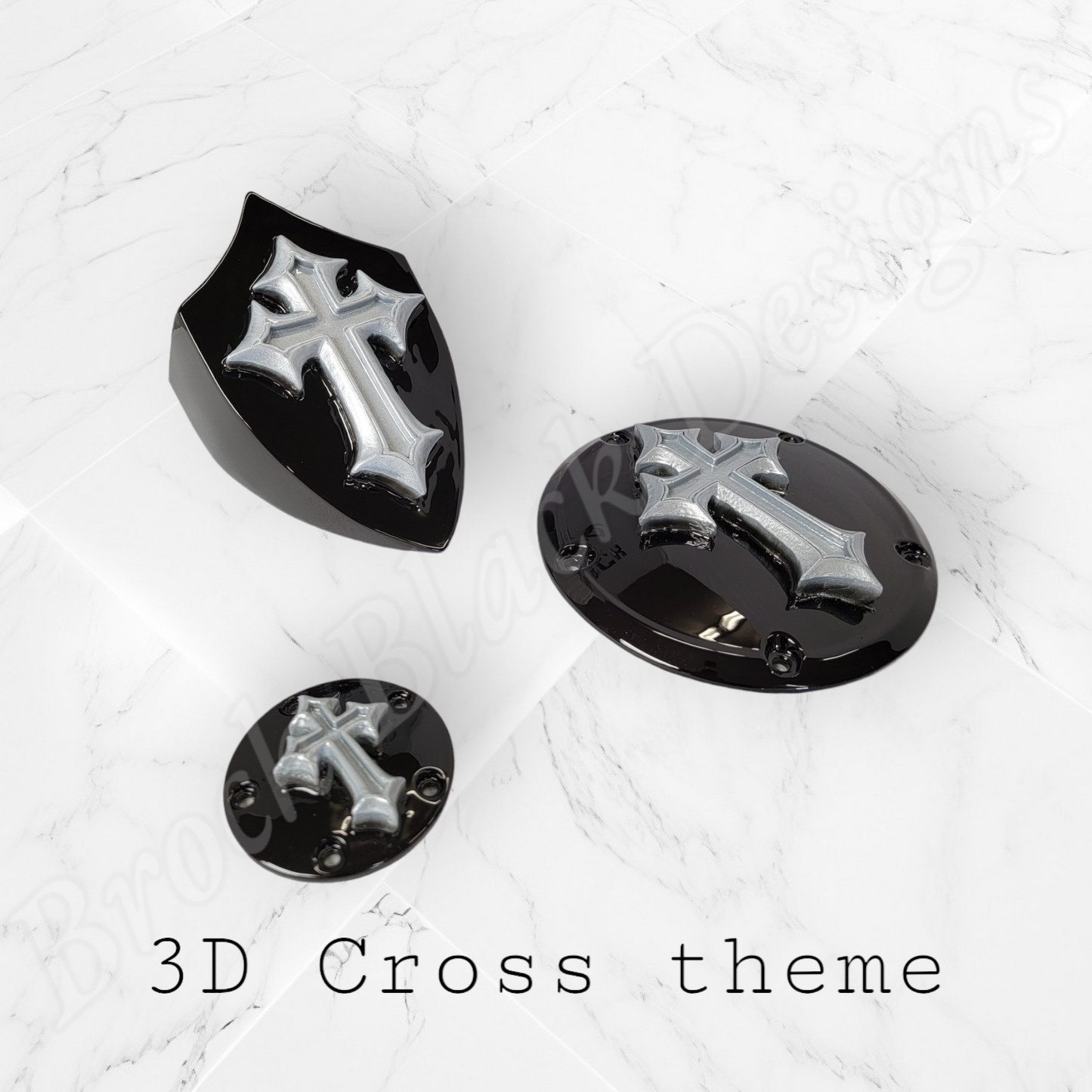 3D cross derby cover, points cover, and horn cover