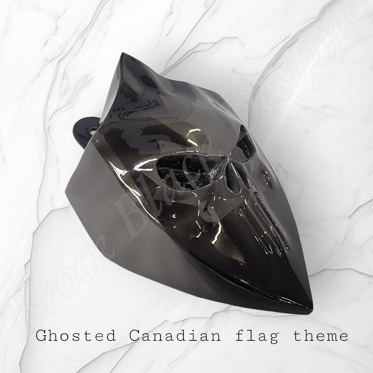 Punisher horn cover ghosted Canadian flag