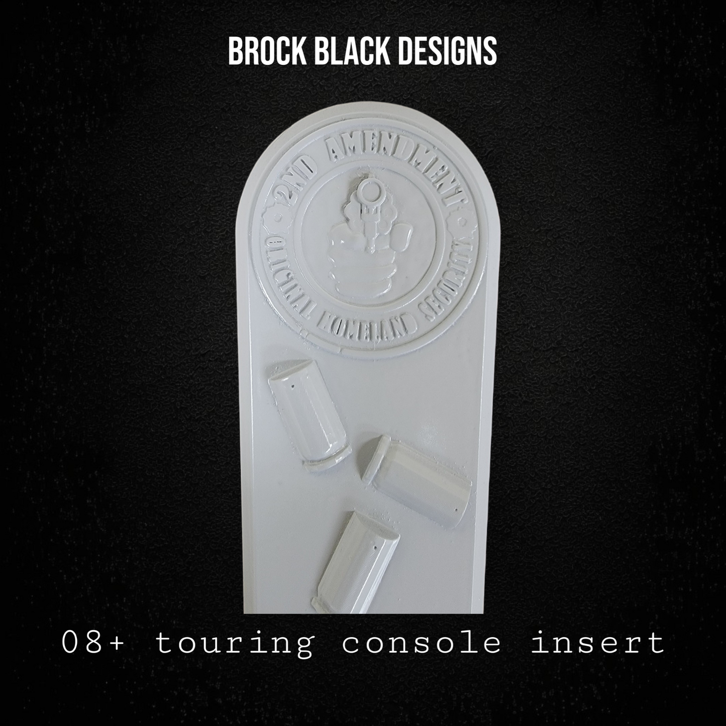 3D 2nd Amendment theme console insert