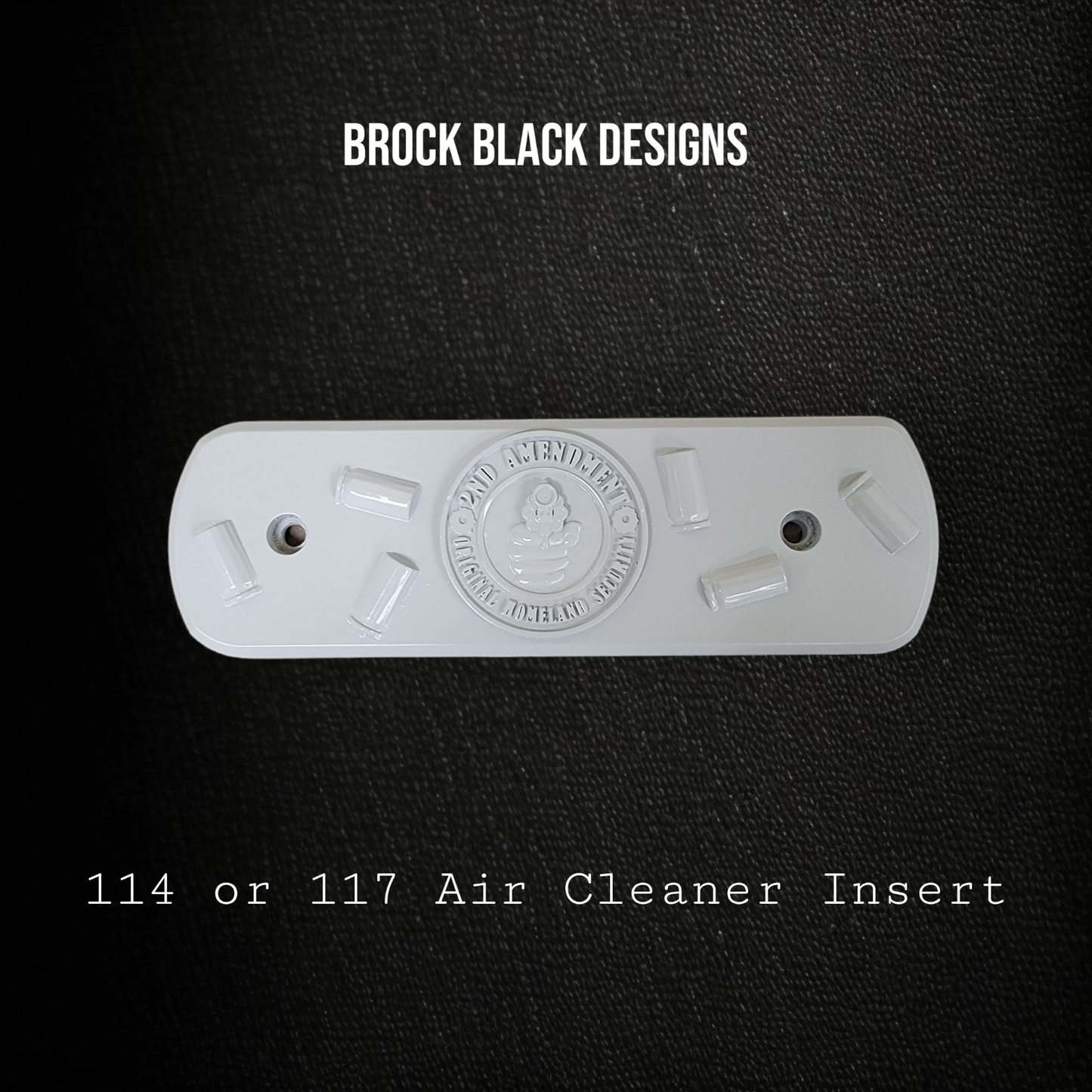 114 & 117 air cleaner insert 3D Second Amendment theme