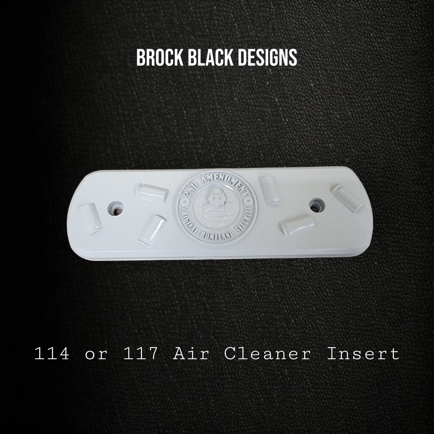 114 & 117 air cleaner insert 3D Second Amendment theme