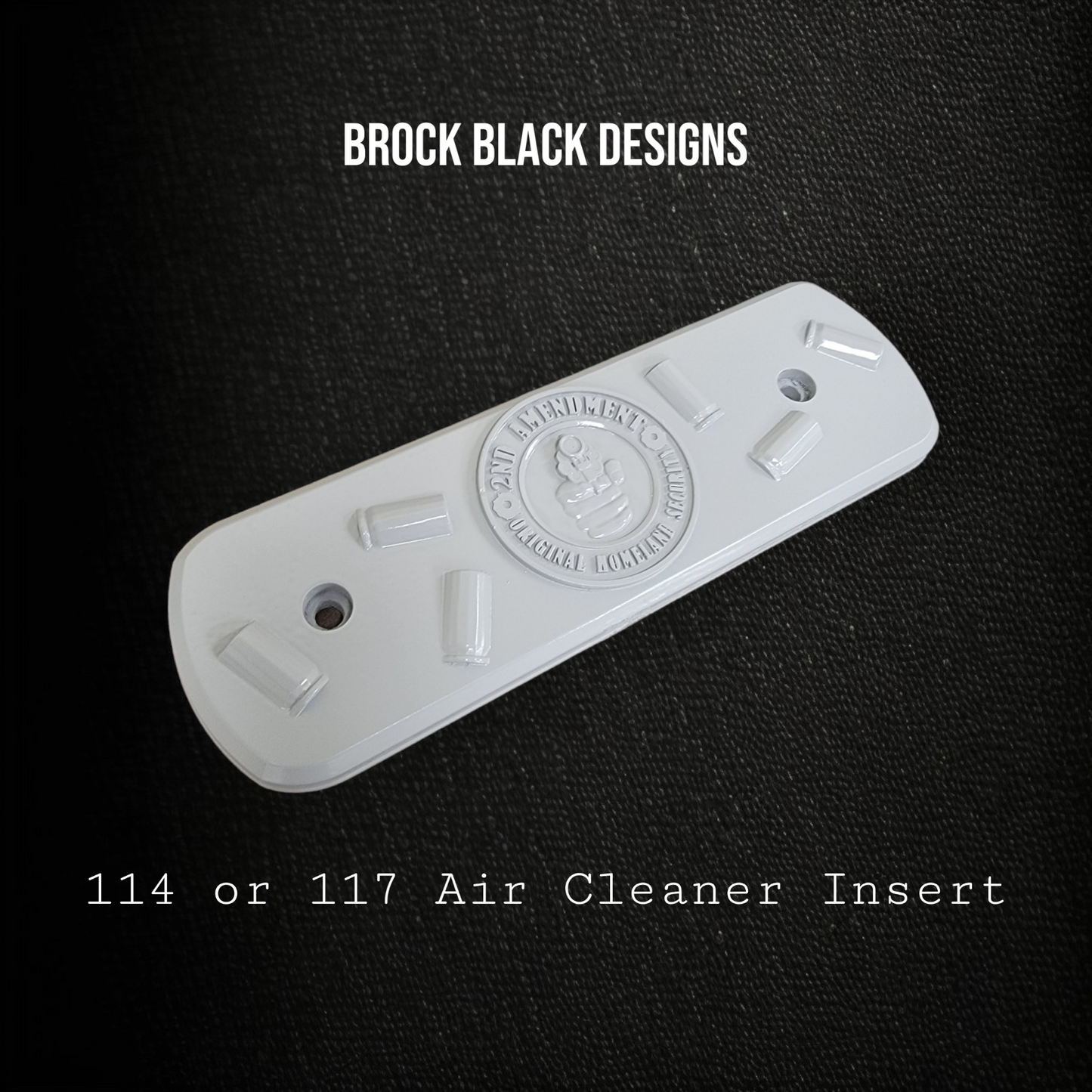 114 & 117 air cleaner insert 3D Second Amendment theme