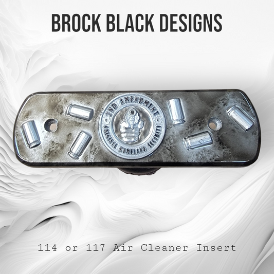 114 & 117 air cleaner insert 3D Second Amendment theme