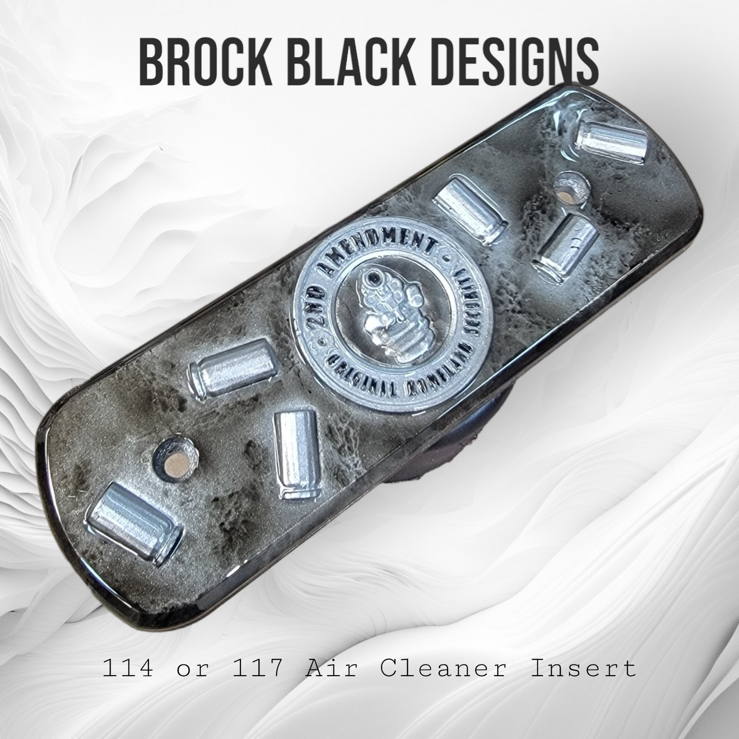 114 & 117 air cleaner insert 3D Second Amendment theme
