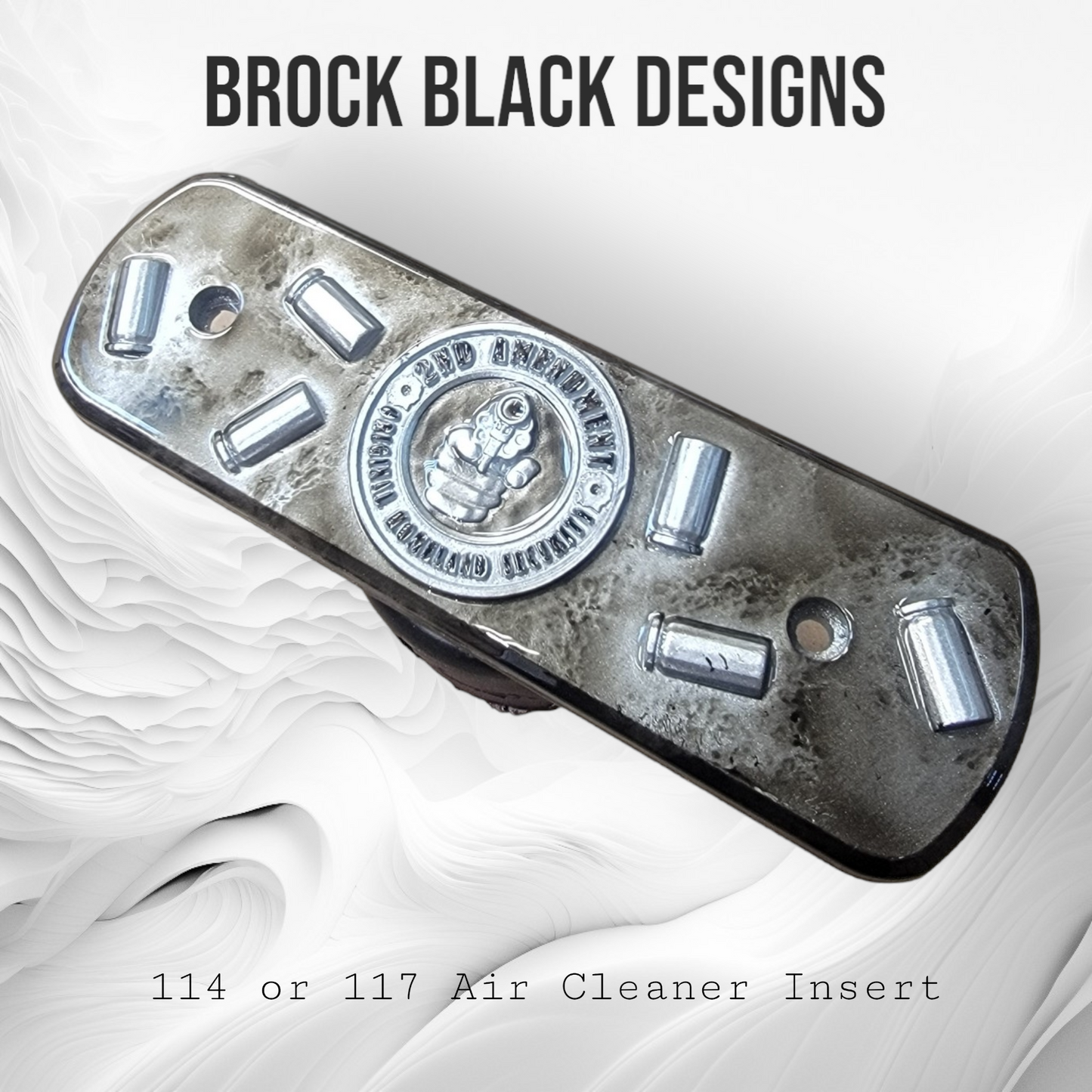 114 & 117 air cleaner insert 3D Second Amendment theme