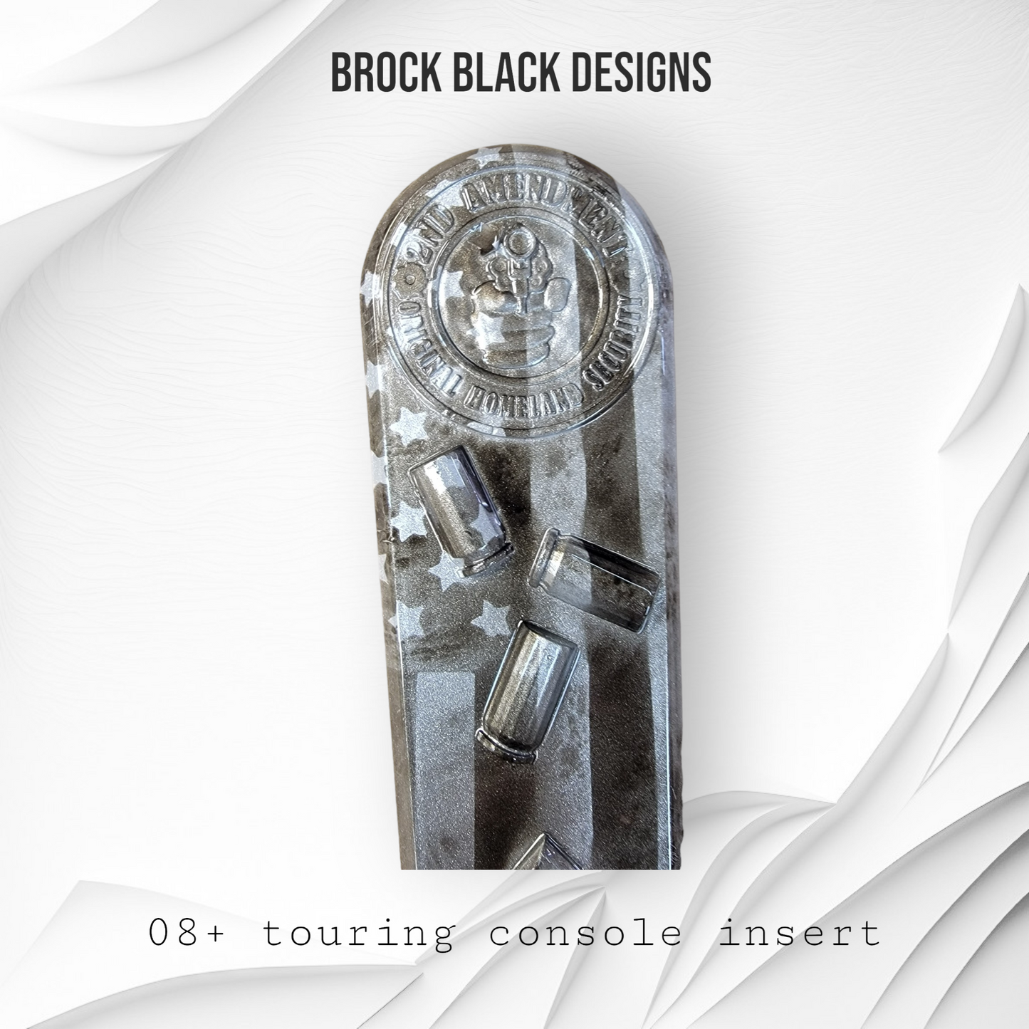 3D 2nd Amendment theme console insert