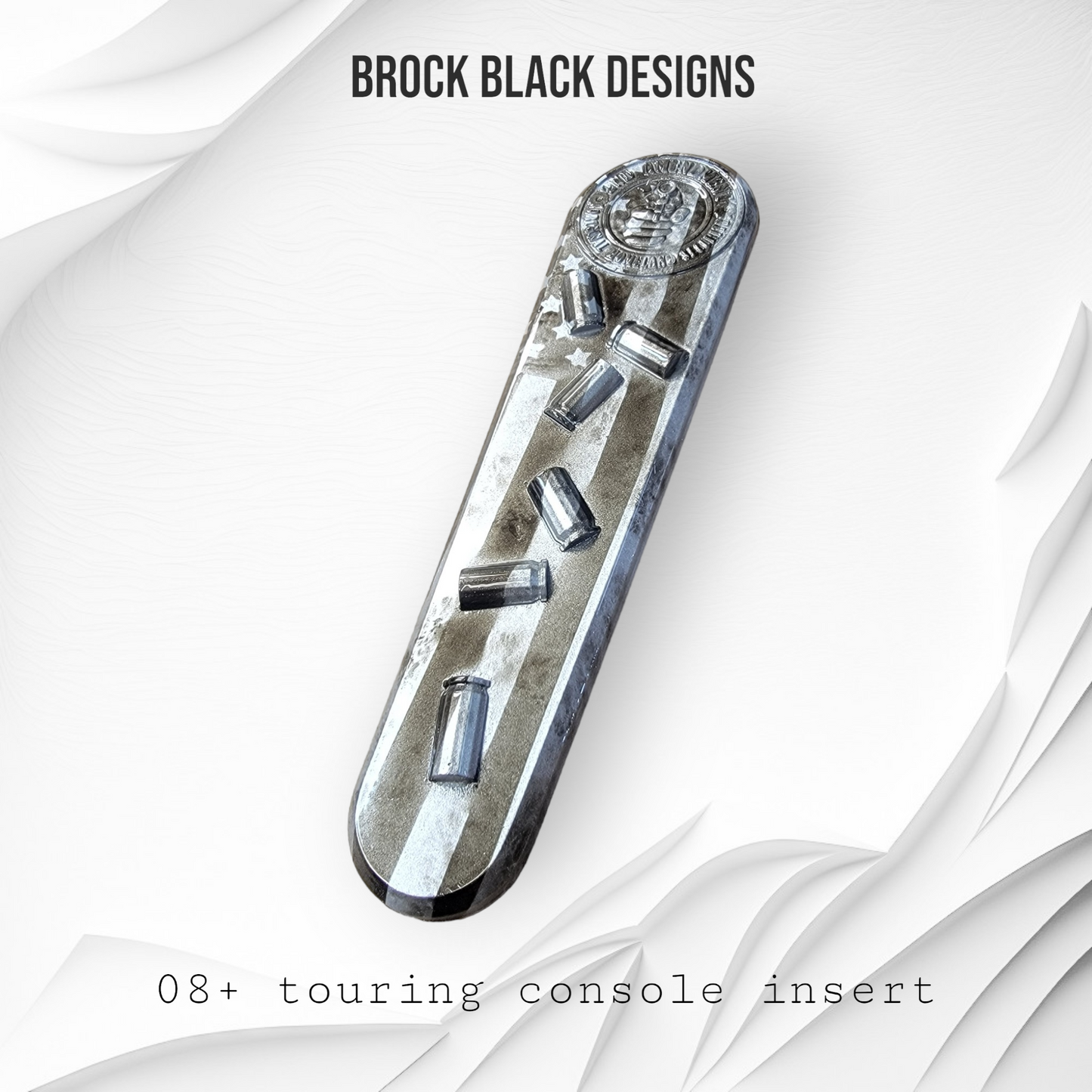 3D 2nd Amendment theme console insert