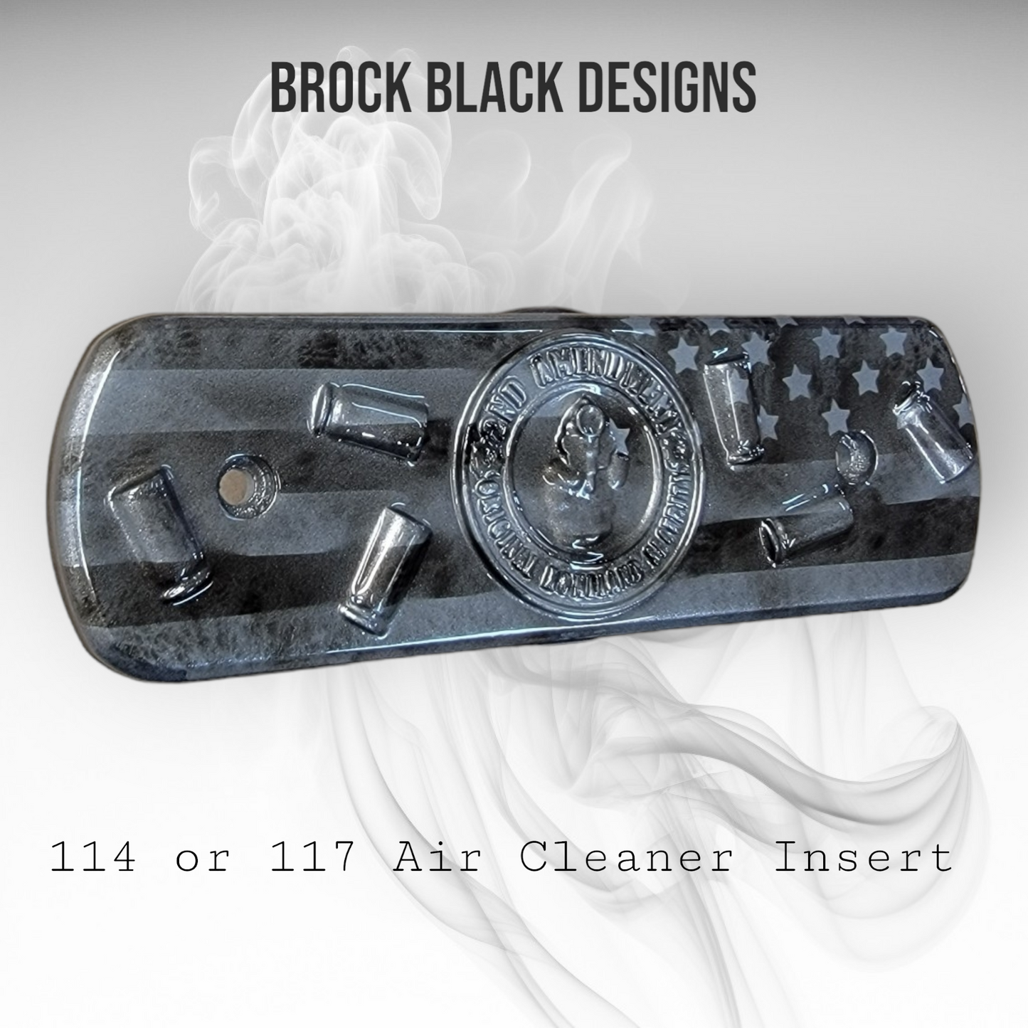 114 & 117 air cleaner insert 3D Second Amendment theme