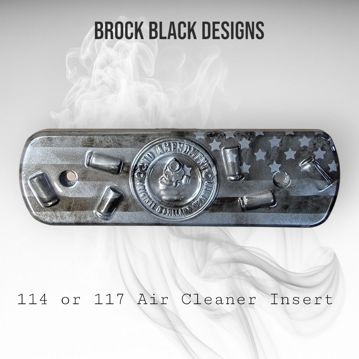 114 & 117 air cleaner insert 3D Second Amendment theme