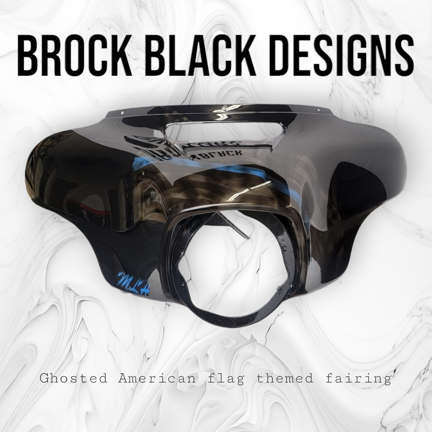 Fairing Ghosted tattered American flag