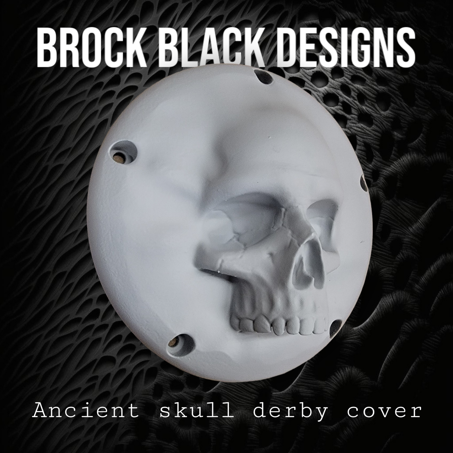 3D Ancient Skull derby cover