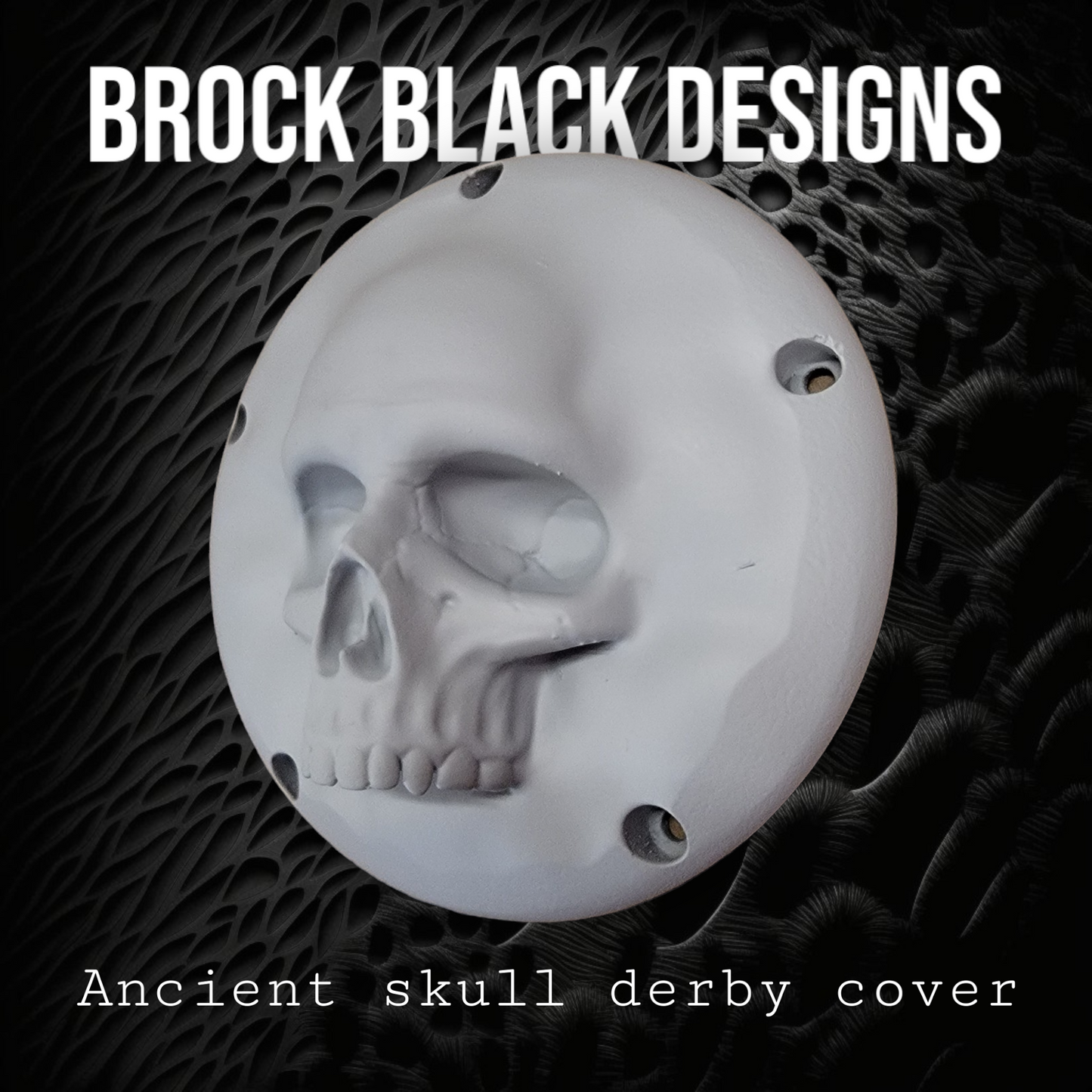 3D Ancient Skull derby cover