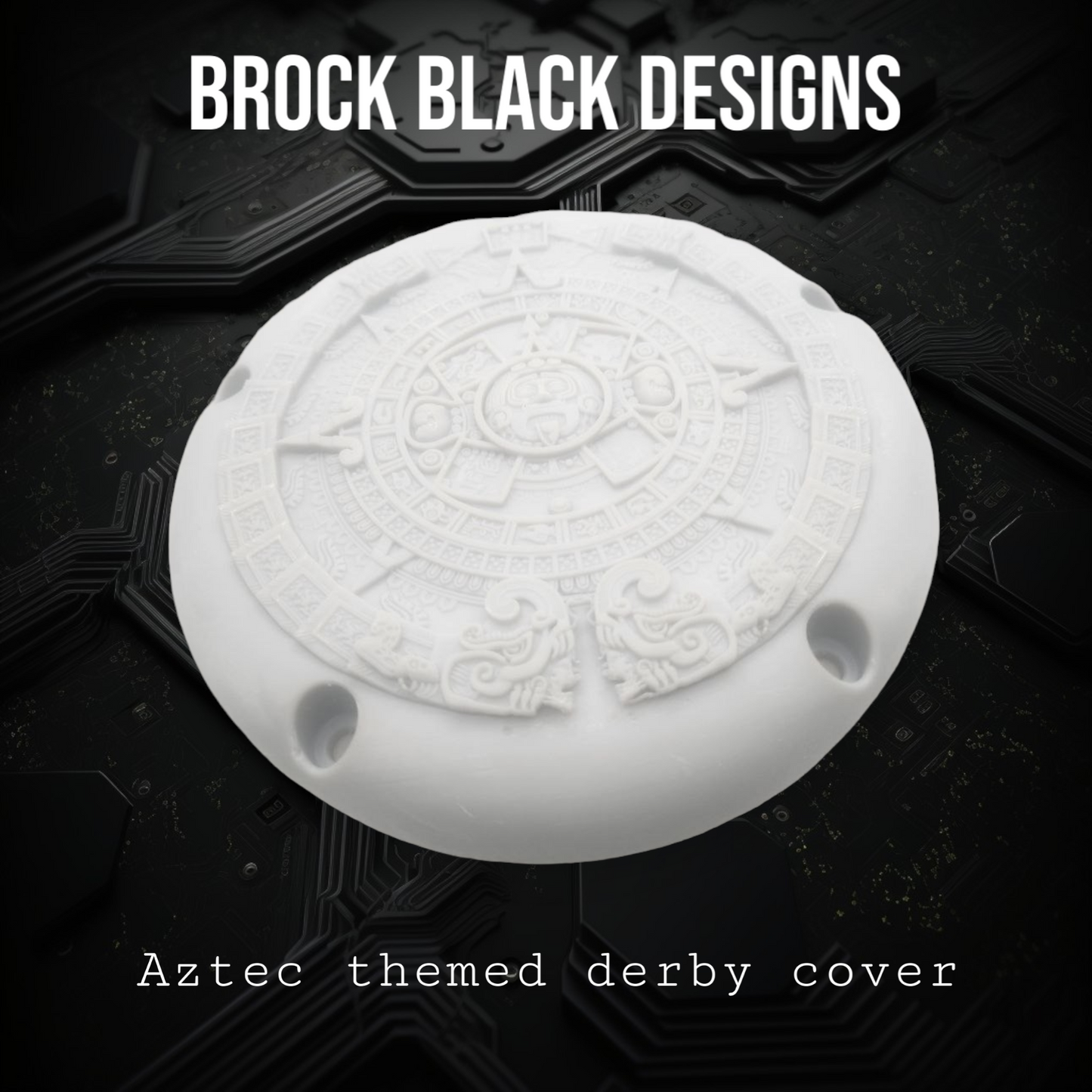 3D Aztec themed derby cover