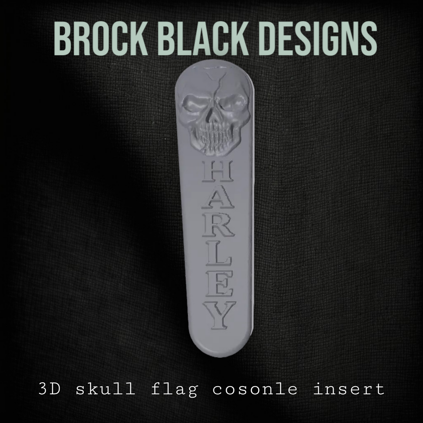 08+ touring console insert 3D Skull flag theme