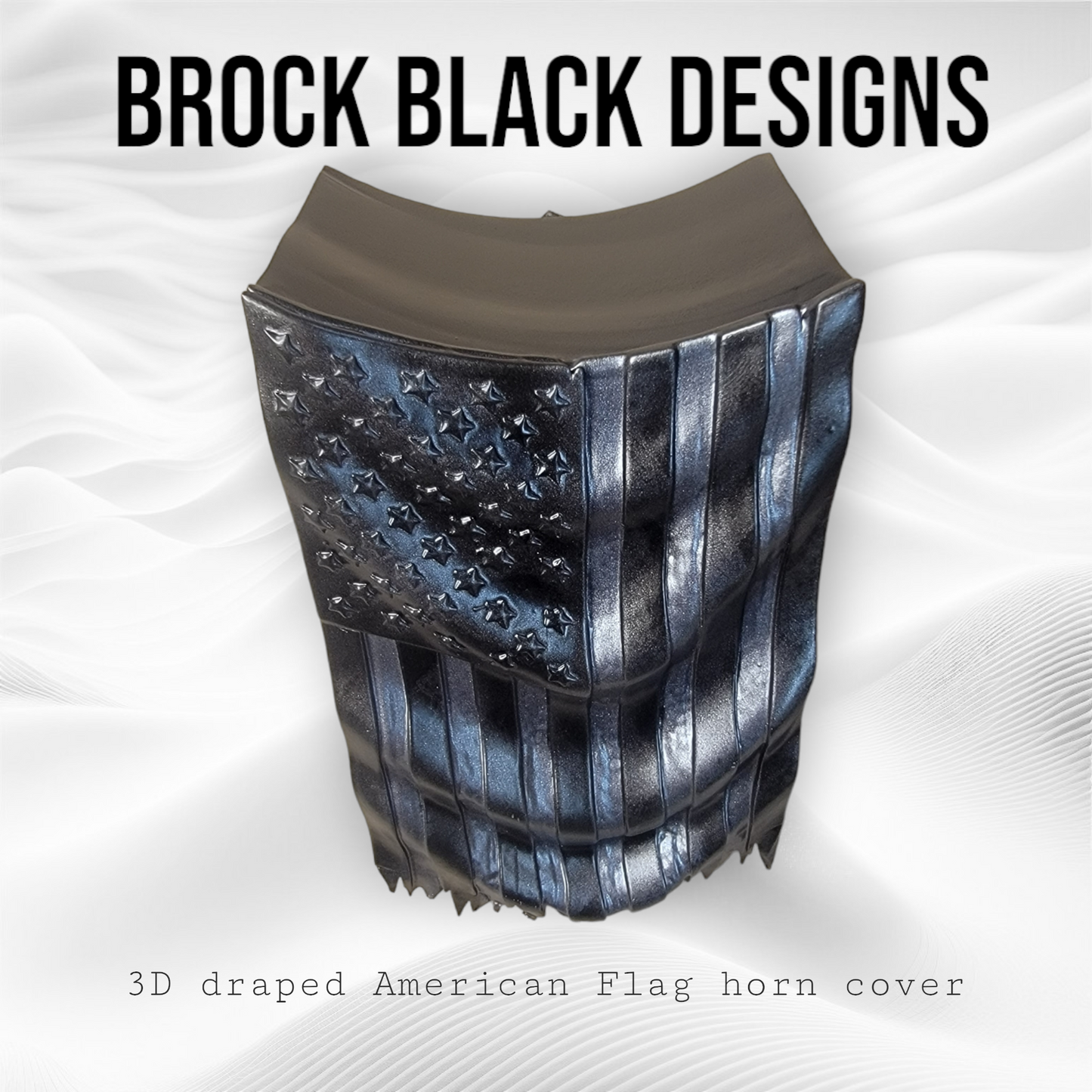Draped American flag horn cover