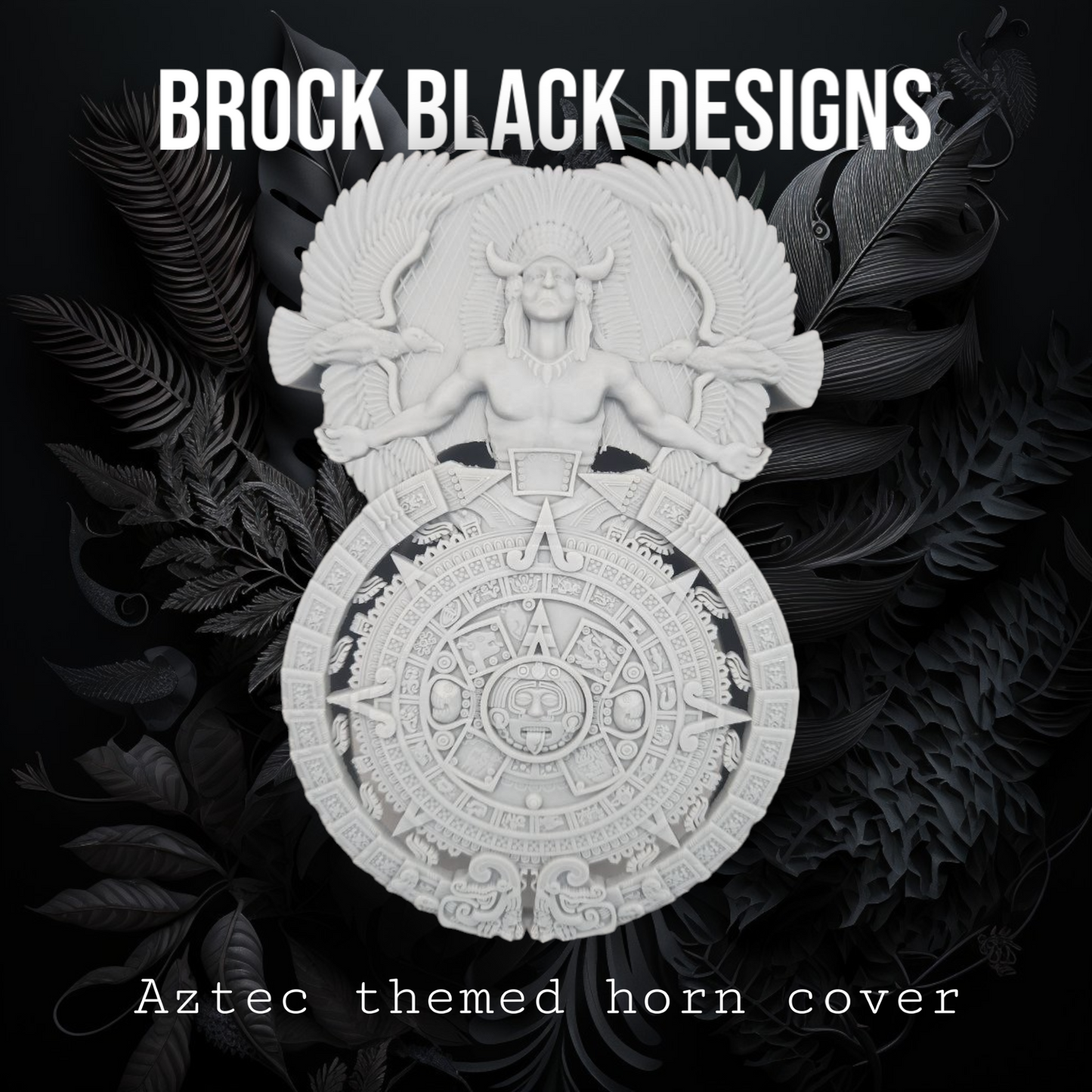 Aztec themed side-mounted horn cover