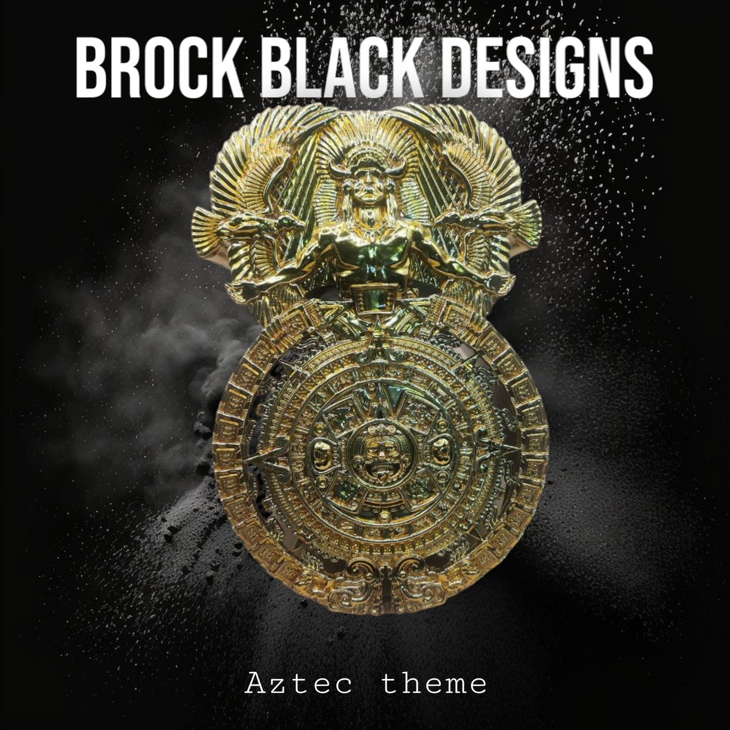 Aztec themed side-mounted horn cover