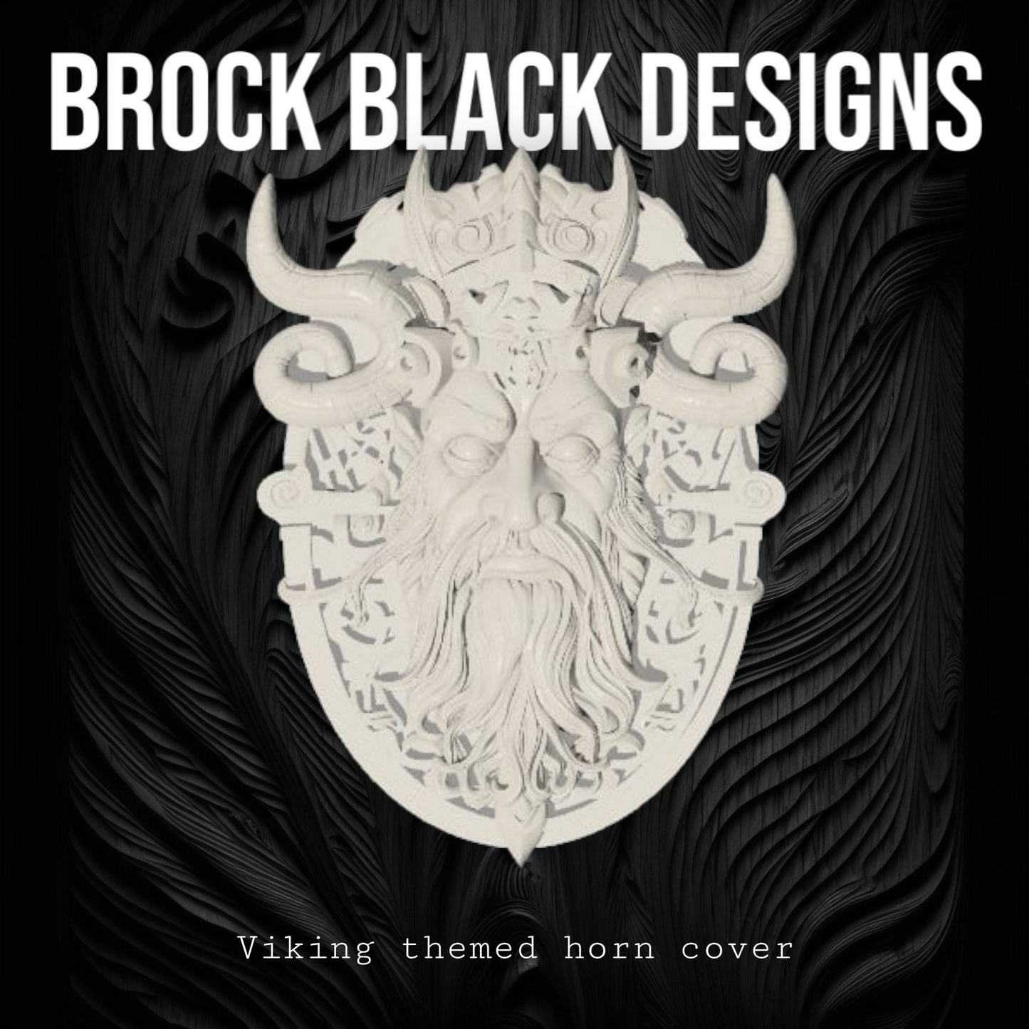 Viking themed horn cover