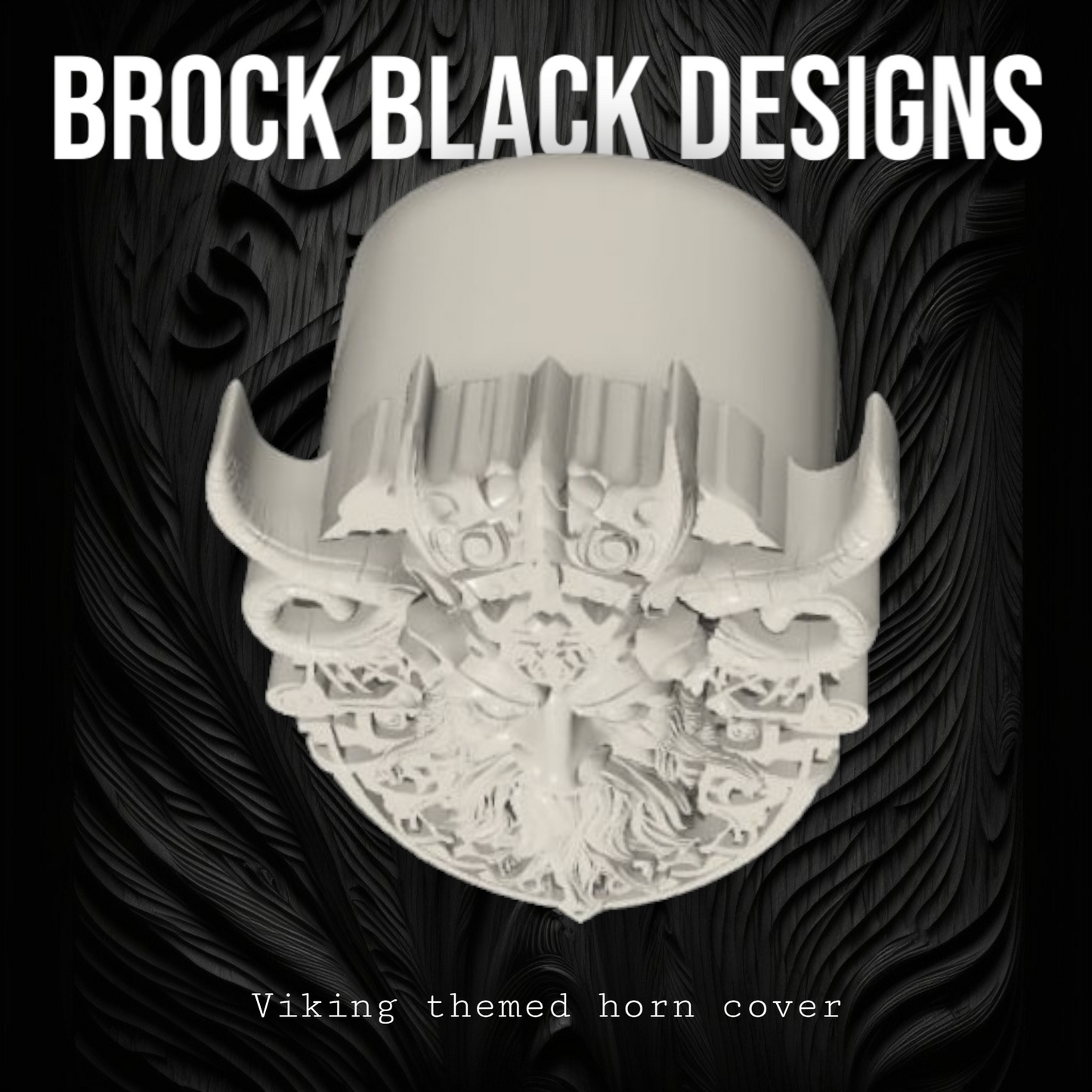 Viking themed horn cover