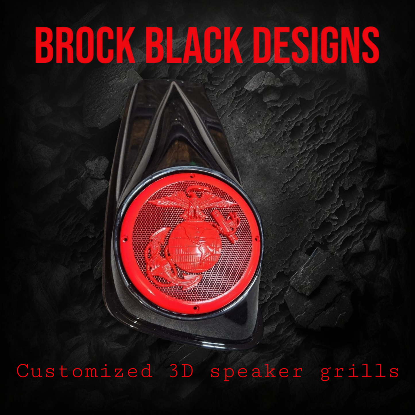 A set of  bag USMC speakers grill covers