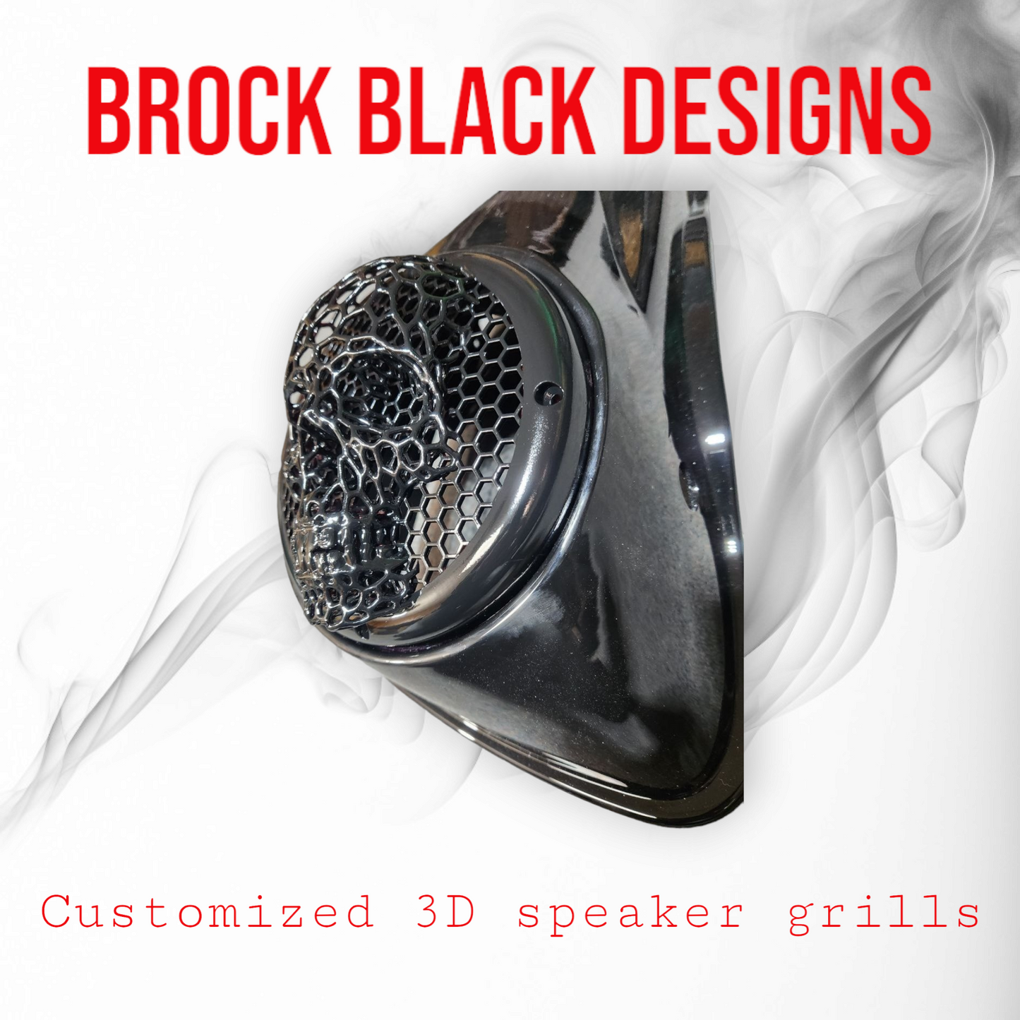 Competition series of webbed skull speakers grill covers