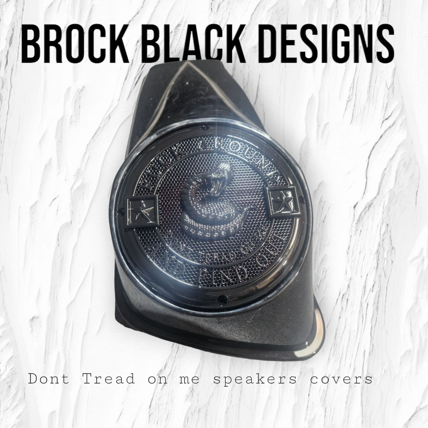 A set of bag 3D Don't Tread on me speakers grill covers