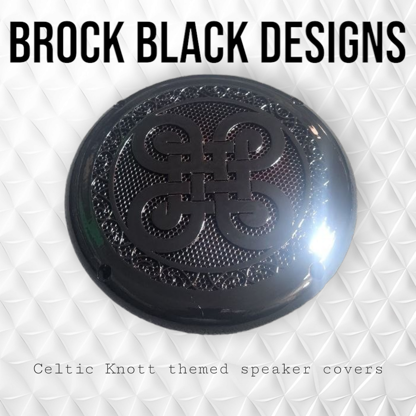 A set of bag Celtic knot speakers grill covers