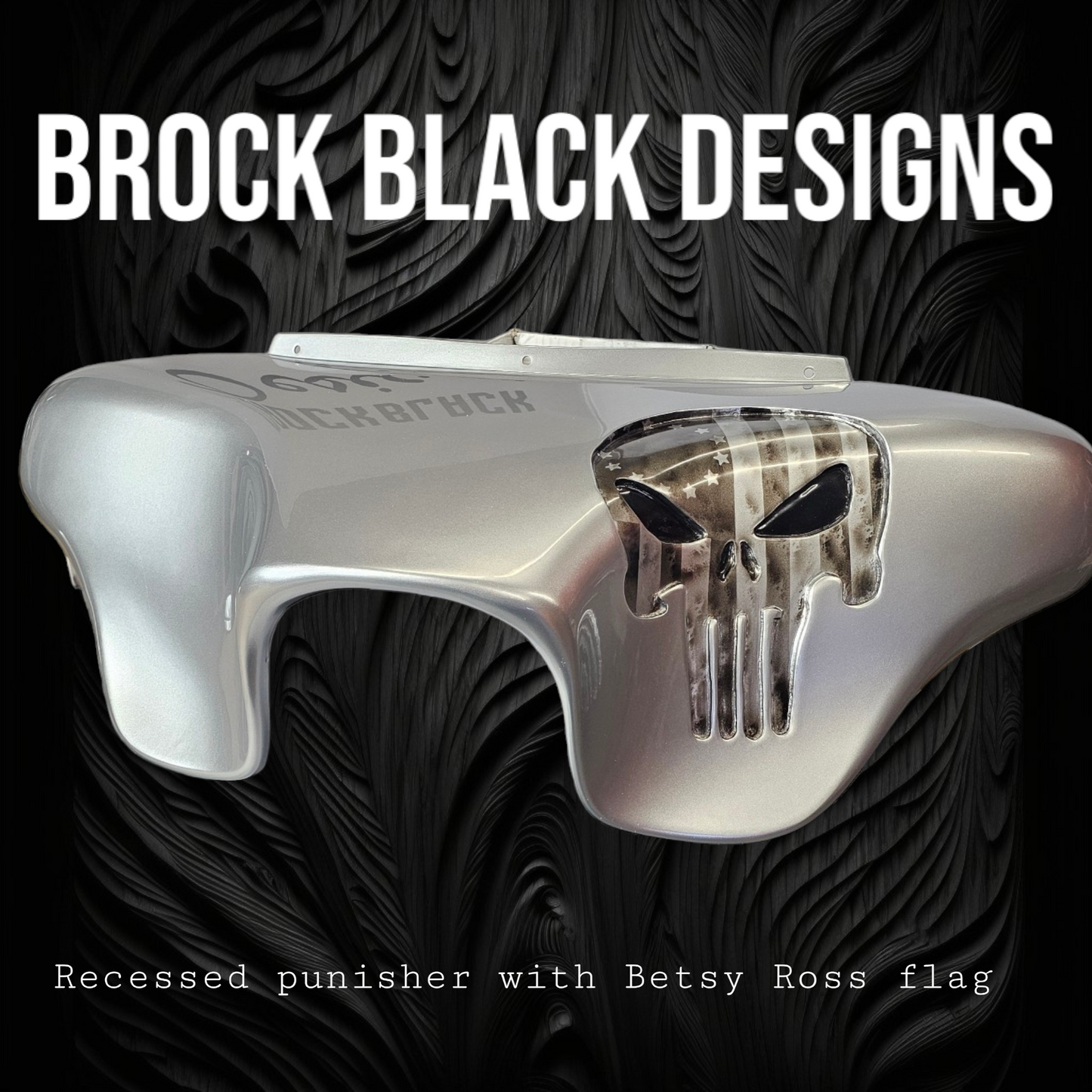 Harley davidson reccesed Punisher Betsy Ross flag fairing batwing