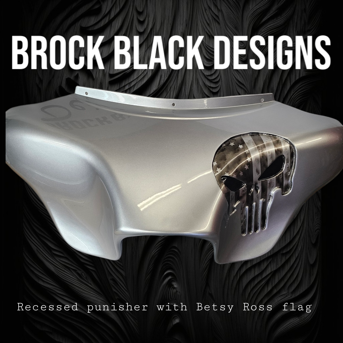 Harley davidson reccesed Punisher Betsy Ross flag fairing batwing