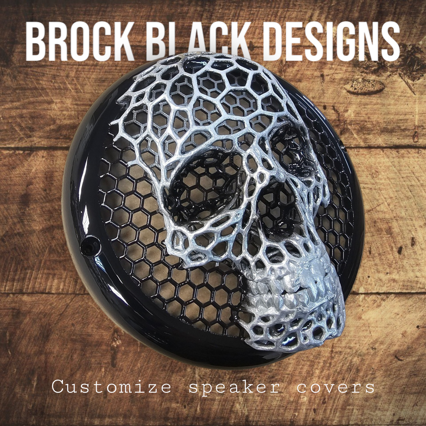 Competition series of webbed skull speakers grill covers