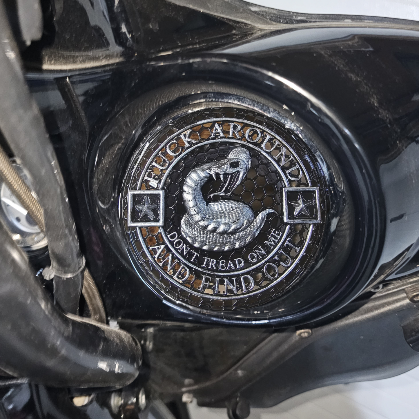 97-25+ Touring 3D Don't Tread on me speakers grill covers set