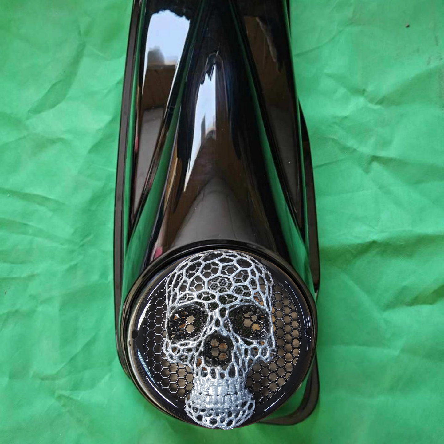 Competition series of webbed skull speakers grill covers