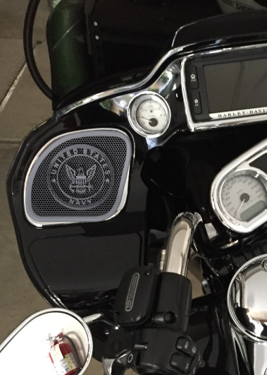 98-2024 Road Glide 3D Navy speakers grill covers set