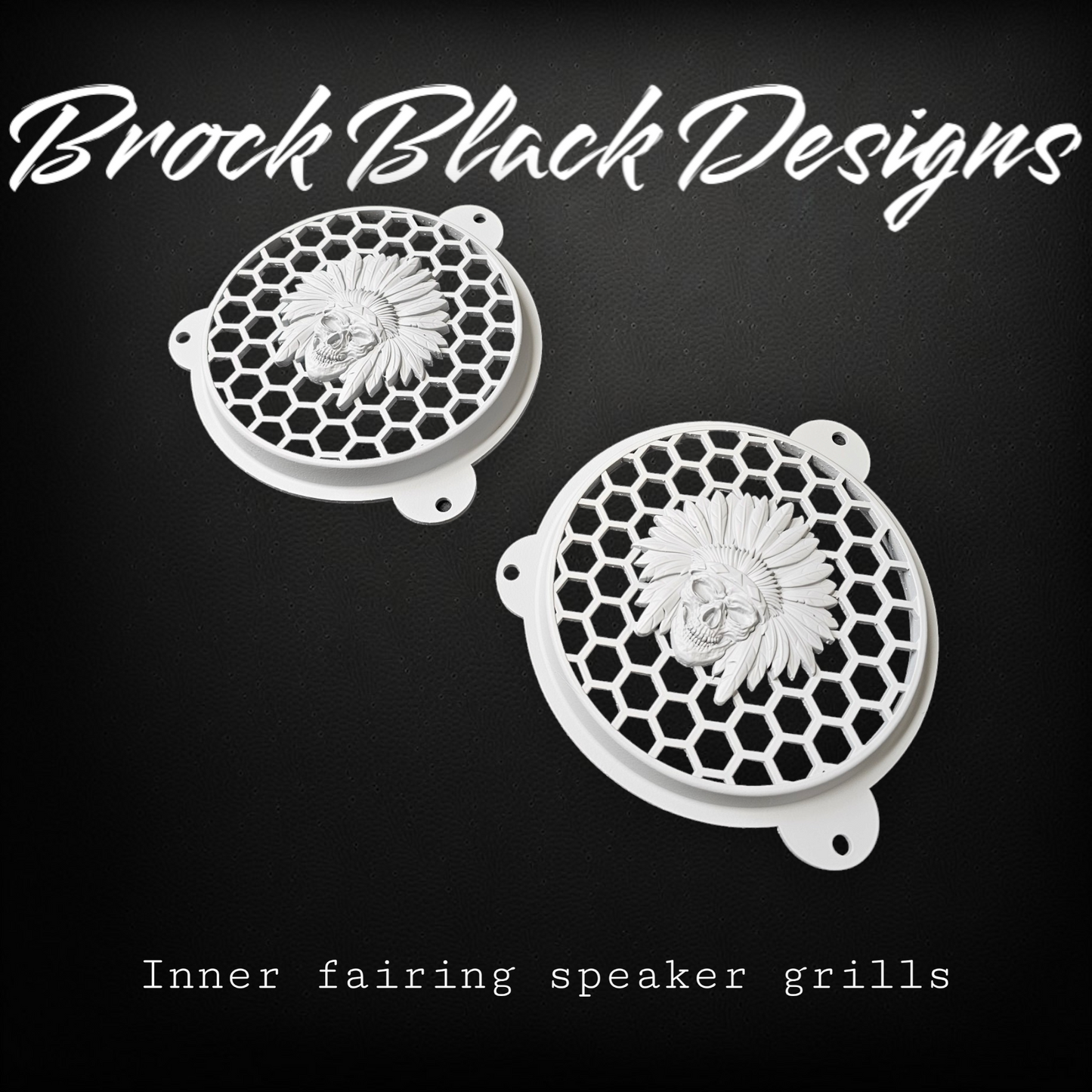 97-25+ Touring skull warbonnet speakers grill covers set